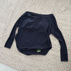 WITH TAGS, NEVER WORN. Halara Navy Women's Top With Built-In Bra